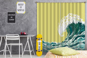 3D Sea Spray Oil Painting Curtains and Drapes A47- Jess Art Decoration