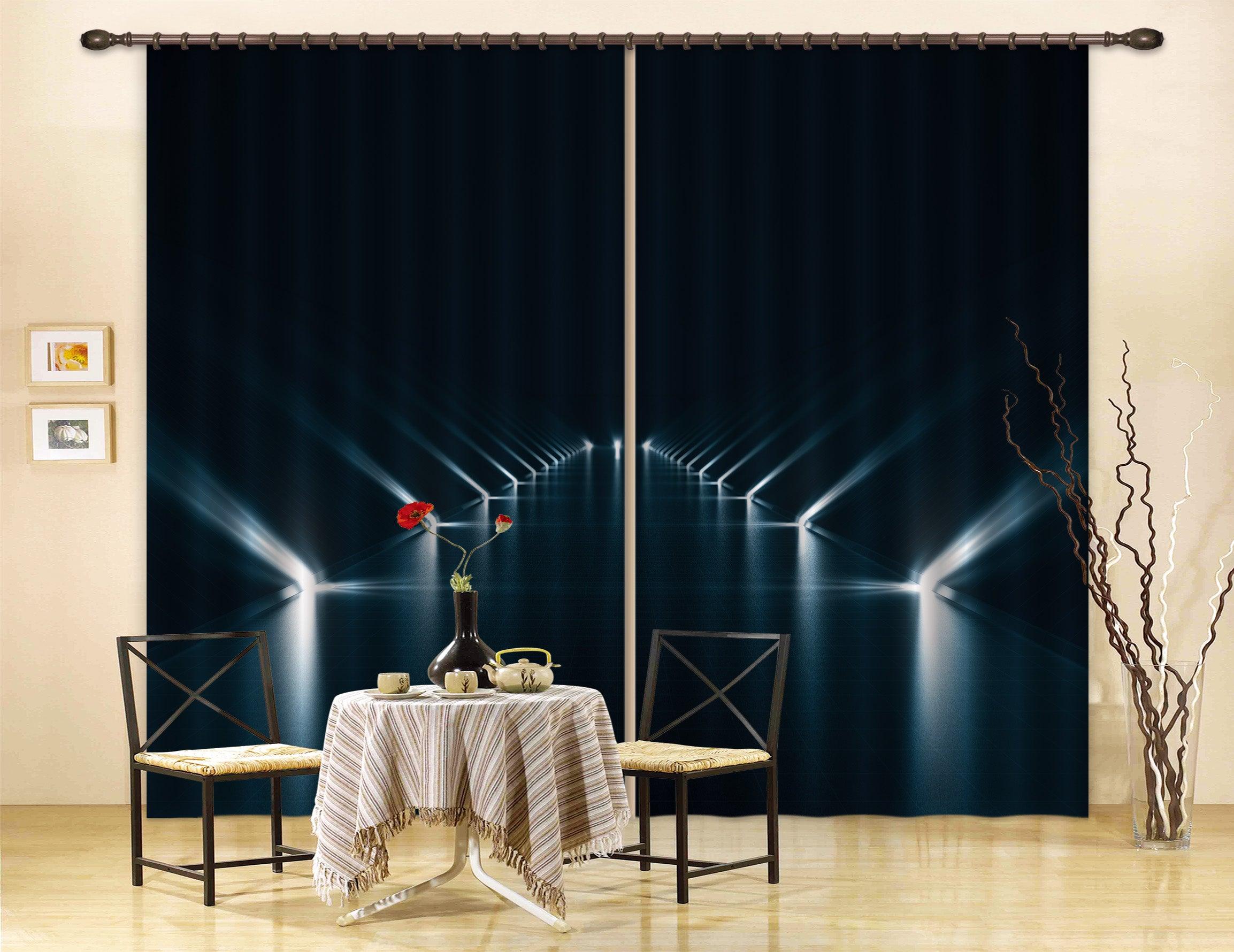 3D Abstract Aurora Pattern Curtains and Drapes A116- Jess Art Decoration