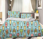 3D Ice Cream Pattern Quilt Cover Set Bedding Set Pillowcases 102- Jess Art Decoration