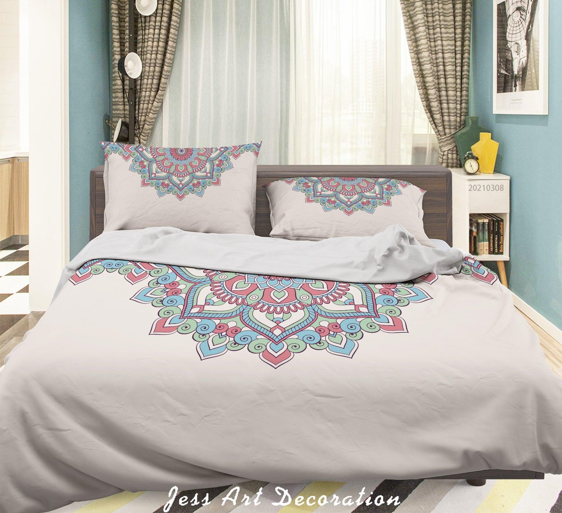 3D Abstract Floral Quilt Cover Set Bedding Set Duvet Cover Pillowcases 29- Jess Art Decoration