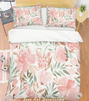 3D Pink Flowers Quilt Cover Set Bedding Set Pillowcases 231- Jess Art Decoration