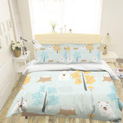 3D Cartoon Bear Tree Quilt Cover Set Bedding Set Pillowcases 95- Jess Art Decoration