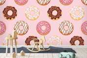 3D Pink Doughnut Arrangement Wall Mural Wallpaper 09- Jess Art Decoration