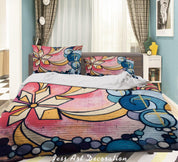 3D Abstract Color Graffiti Quilt Cover Set Bedding Set Duvet Cover Pillowcases 184- Jess Art Decoration