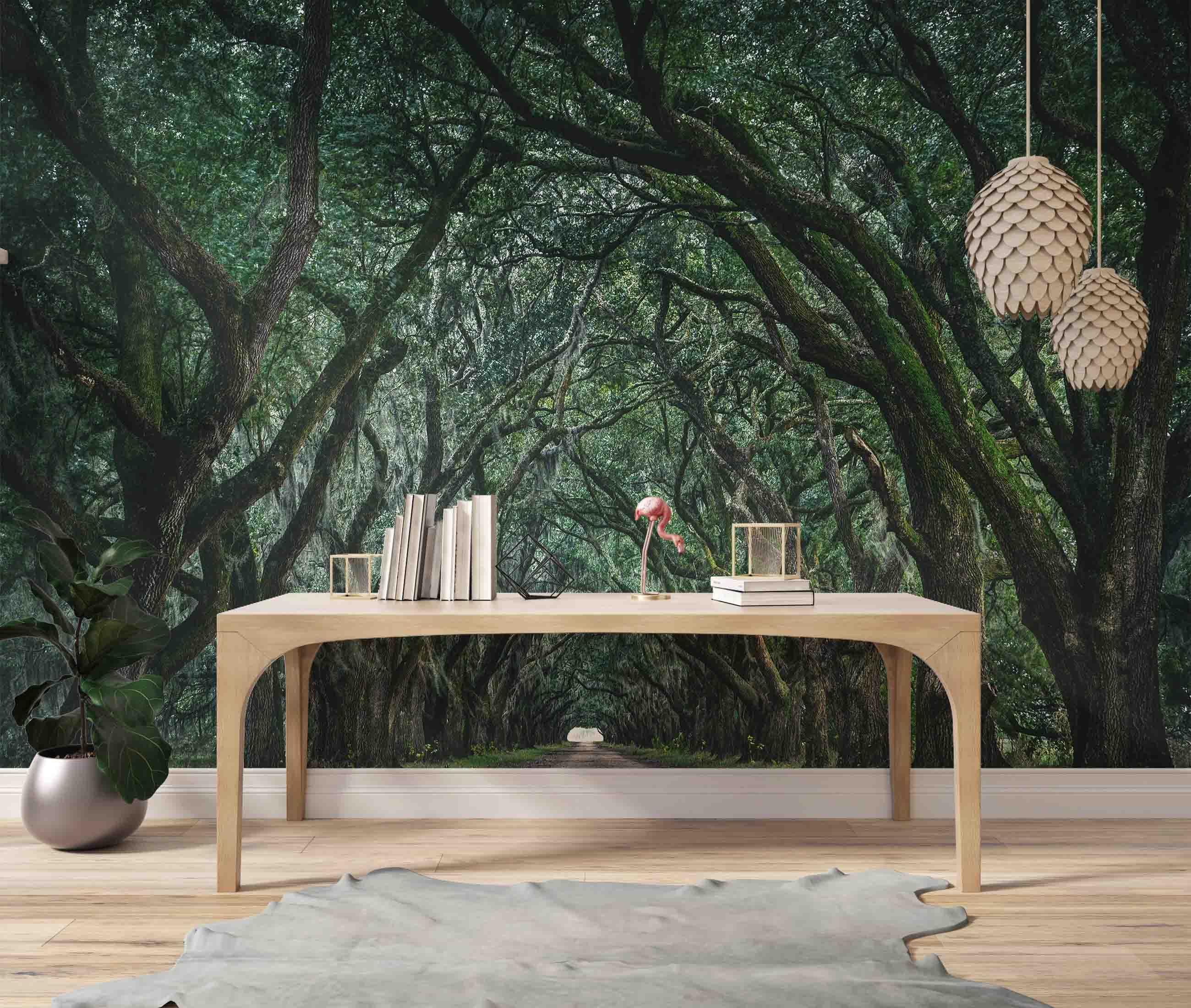 3D Hoh Rain Forest Landscape Wall Mural Wallpaper LQH 220- Jess Art Decoration