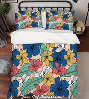 3D Hand Painted Flower Pattern Quilt Cover Set Bedding Set Pillowcases 161- Jess Art Decoration
