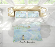 3D Blue Hillside House Girl Quilt Cover Set Bedding Set Duvet Cover Pillowcases A565 LQH- Jess Art Decoration