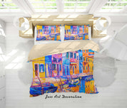 3D Venice Water City Oil Painting Quilt Cover Set Bedding Set Duvet Cover Pillowcases A061 LQH- Jess Art Decoration
