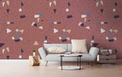 3D Claret Speckled Pattern Wall Mural Wallpaper SF21- Jess Art Decoration