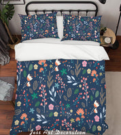 3D Flower Leaves Quilt Cover Set Bedding Set Pillowcases 118- Jess Art Decoration