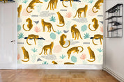 3D Leopard Plants Wall Mural Wallpaper 48- Jess Art Decoration