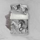 3D Horse Quilt Cover Set Bedding Set Pillowcases 126- Jess Art Decoration