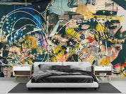 3D Abstract Graffiti Pattern Wall Mural Wallpaper WJ 2191- Jess Art Decoration