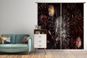 3D Abstract Color Fireworks Night Curtains and Drapes LLL 318- Jess Art Decoration