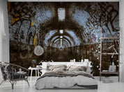 3D Graffiti Tunnel Wall Mural Wallpaper LQH 18- Jess Art Decoration