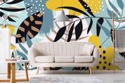 3D Hand Sketching Colorful Pattern Leaves Wall Mural Wallpaper LXL 919- Jess Art Decoration
