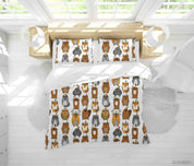 3D Hand Drawn Animal Bear Owl Quilt Cover Set Bedding Set Duvet Cover Pillowcases 112 LQH- Jess Art Decoration