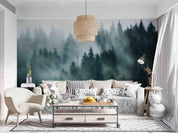 3D Black Forest Misty Wall Mural Wallpaper GD 3051- Jess Art Decoration