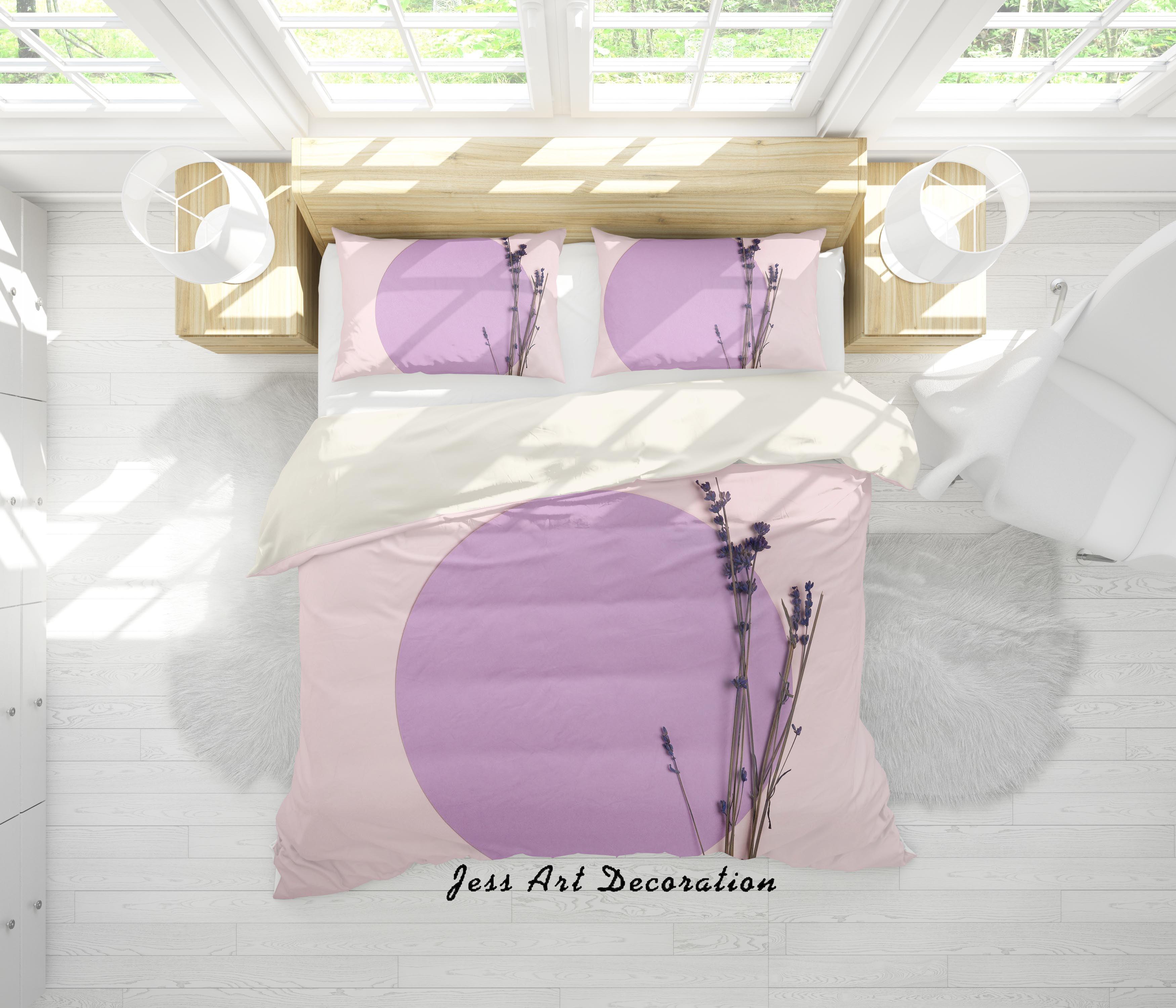 3D Purple Circle Quilt Cover Set Bedding Set Pillowcases 42- Jess Art Decoration