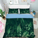 3D Tropical Green Plant Leaf Quilt Cover Set Bedding Set Pillowcases  77- Jess Art Decoration
