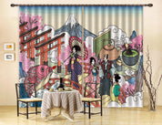3D Japanese Customs Life Curtains and Drapes LQH A552- Jess Art Decoration