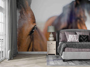 3D Animal Brown Horse Wall Mural Wallpaper LQH 22- Jess Art Decoration