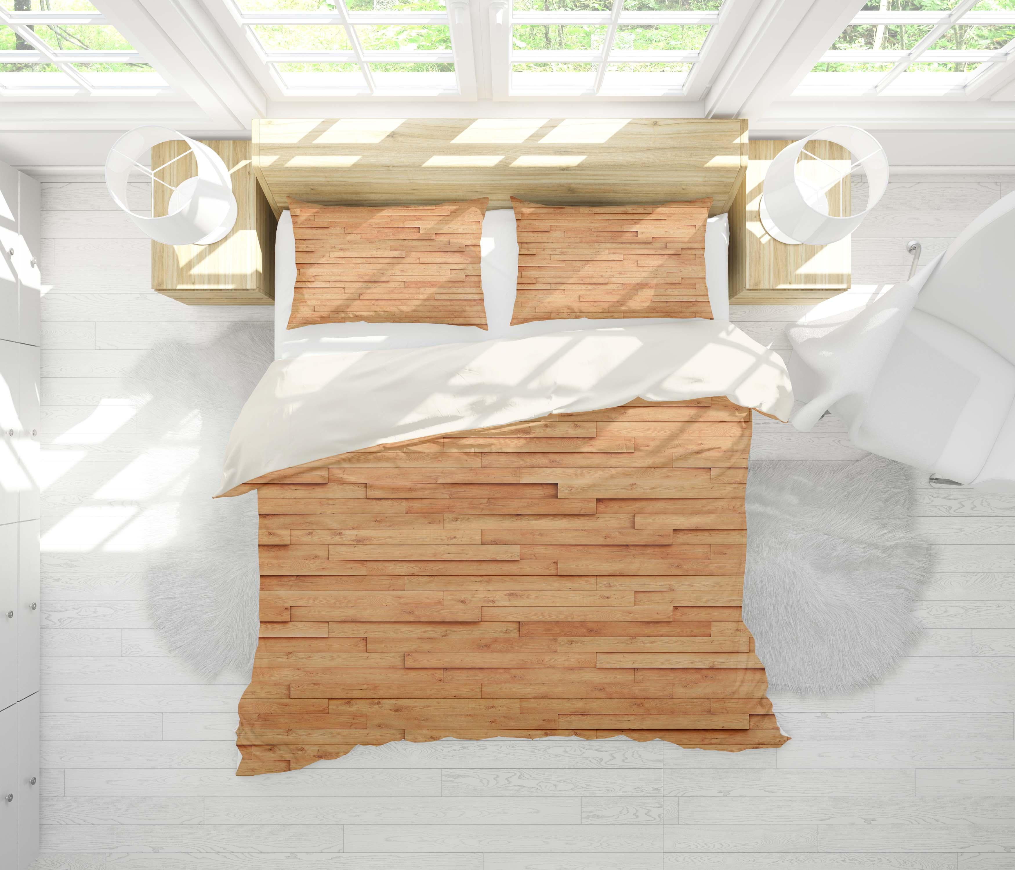 3D Wood Board Quilt Cover Set Bedding Set Pillowcases 143- Jess Art Decoration