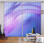 3D Abstract Beautiful Blue Purple Feather Curtains and Drapes GD 691- Jess Art Decoration