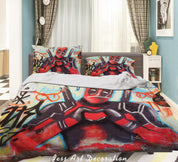 3D Abstract Colored Street Graffiti Quilt Cover Set Bedding Set Duvet Cover Pillowcases 204- Jess Art Decoration