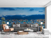 3D Europe Oceans Bay Boat Wall Mural Wallpaper SWW4997- Jess Art Decoration