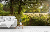 3D Sunshine Forest Tree Landscape Wall Mural Wallpaper LQH 67- Jess Art Decoration