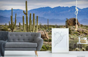 3D Mountain Cactus Landscape Wall Mural Wallpaper LQH 82- Jess Art Decoration