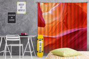 3D Orange Art Pattern Curtains and Drapes A4- Jess Art Decoration