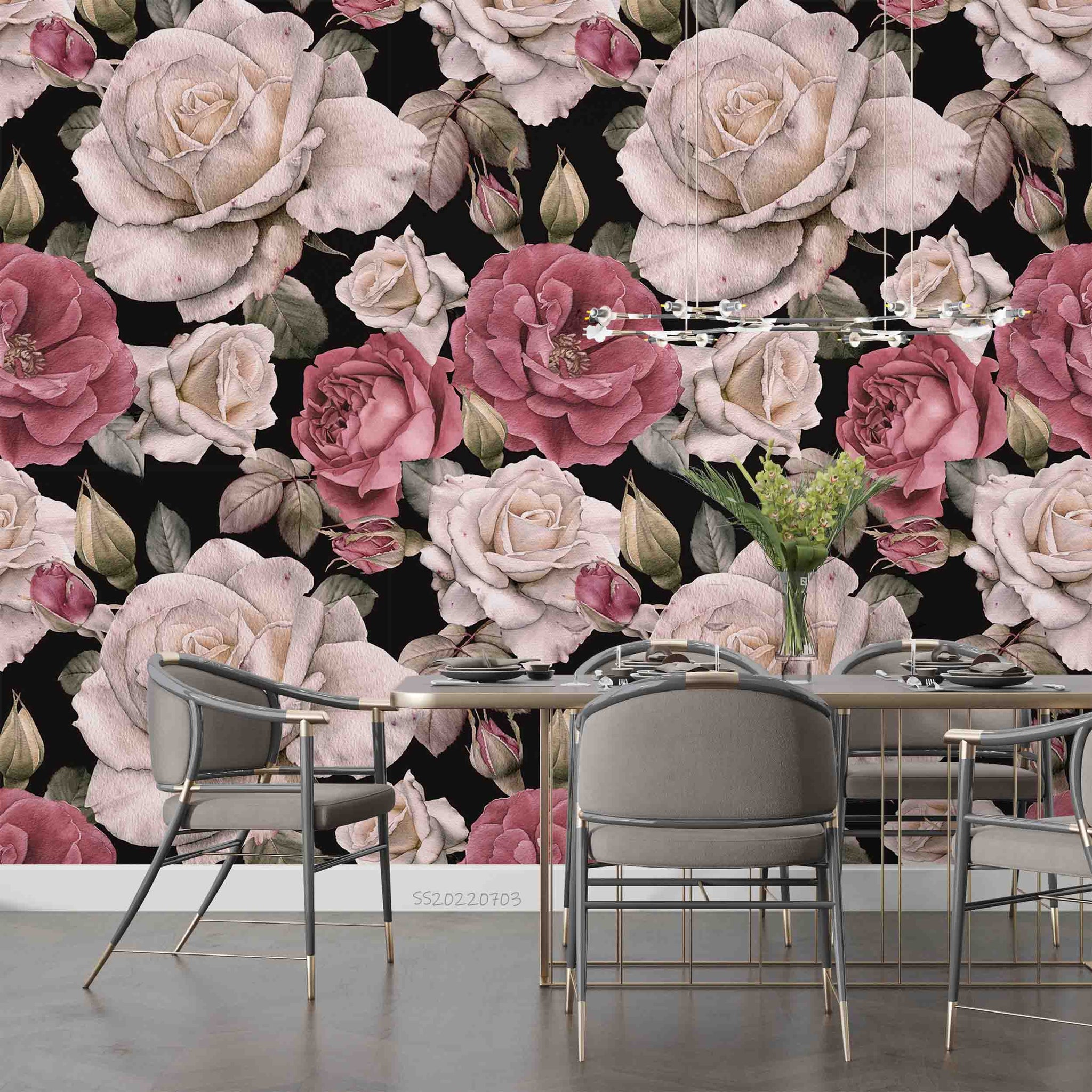 3D Beautiful Colorful Roses Flowers Wall Mural Wallpaper GD 1035 ...