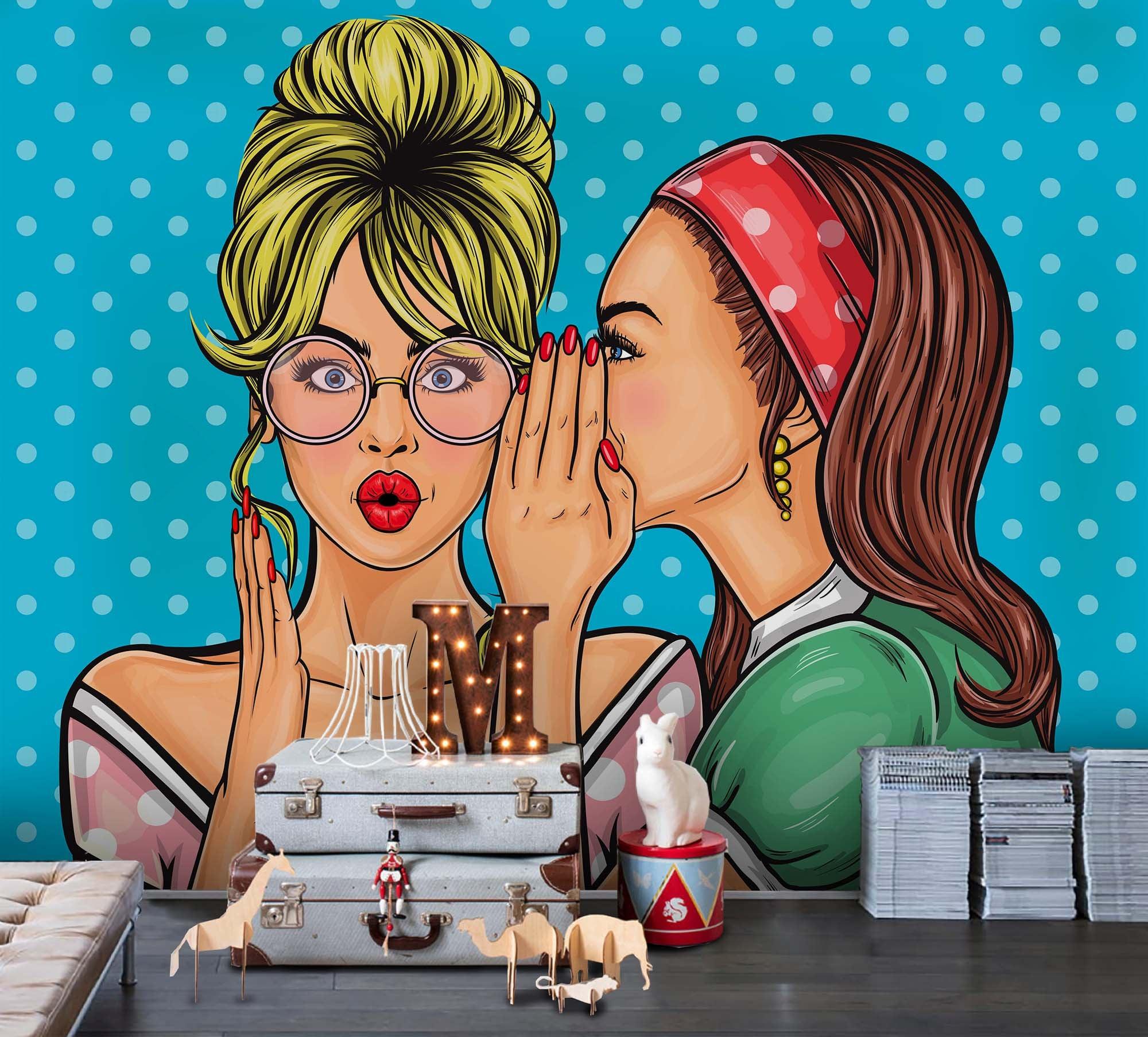 3D Blue Spot Beauty Wall Mural Wallpaper SF16- Jess Art Decoration