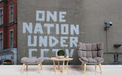 3D White Letter Banksy Boy Wall Mural Wallpaper ZY D44- Jess Art Decoration