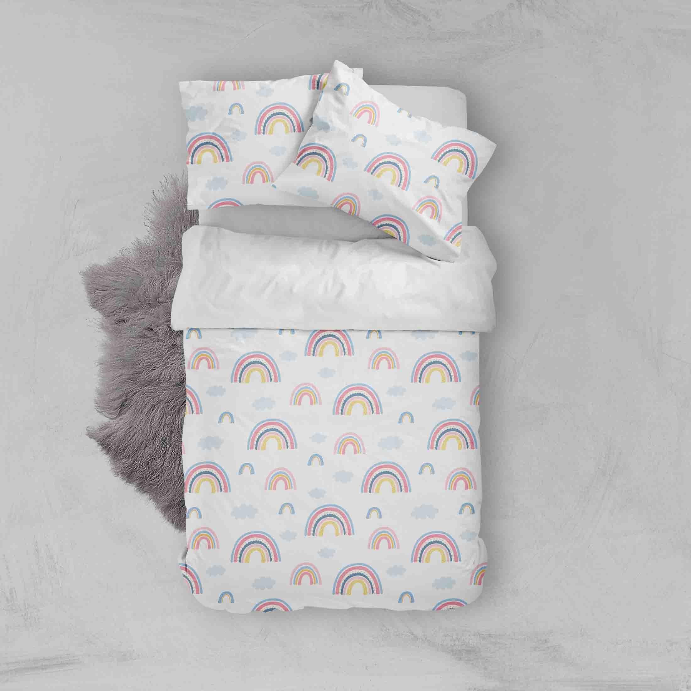 3D Rainbow Pattern Quilt Cover Set Bedding Set Pillowcases 111- Jess Art Decoration