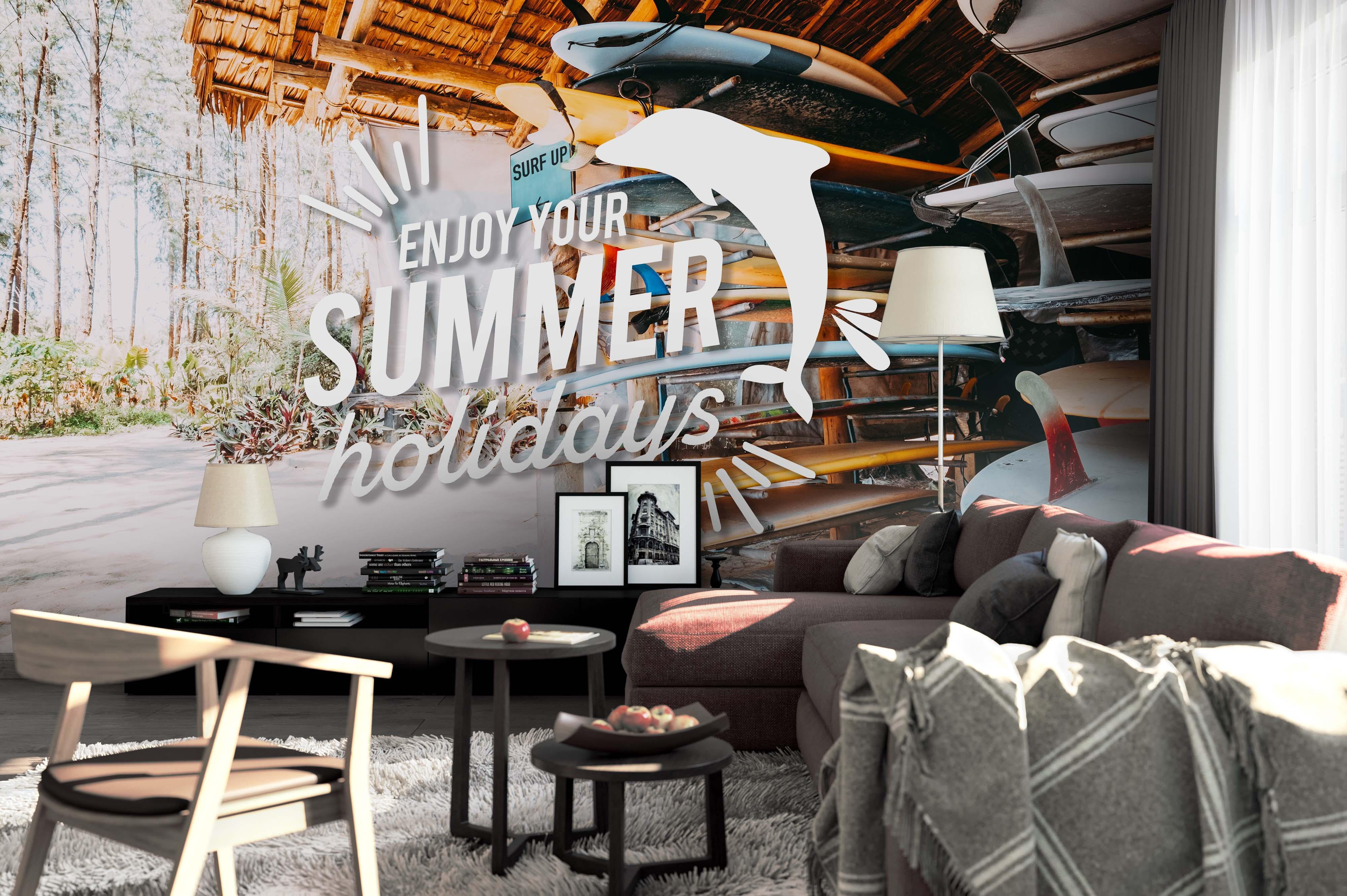 3D Summer Holiday Wall Mural Wallpaper 75- Jess Art Decoration