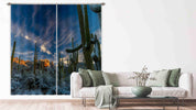 3D Landscape Sky Mountain Cactus Curtains and Drapes LQH 107- Jess Art Decoration