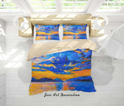 3D  Sky Sea Blue Oil Painting Quilt Cover Set Bedding Set Duvet Cover Pillowcases 074 LQH- Jess Art Decoration