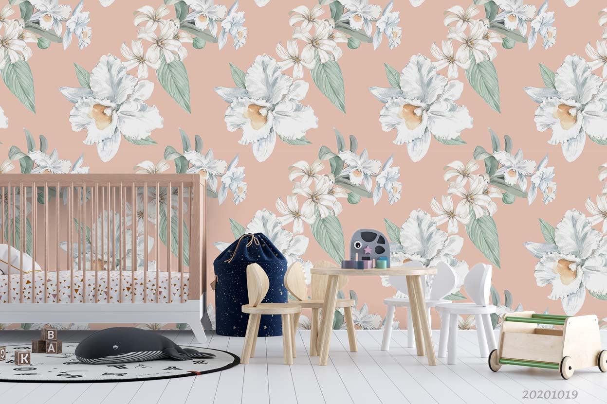 3D Floral Leaves Pattern Wall Mural Wallpaper WJ 9427- Jess Art Decoration