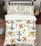 3D Orange Flowers Leaves Quilt Cover Set Bedding Set Pillowcases 145- Jess Art Decoration