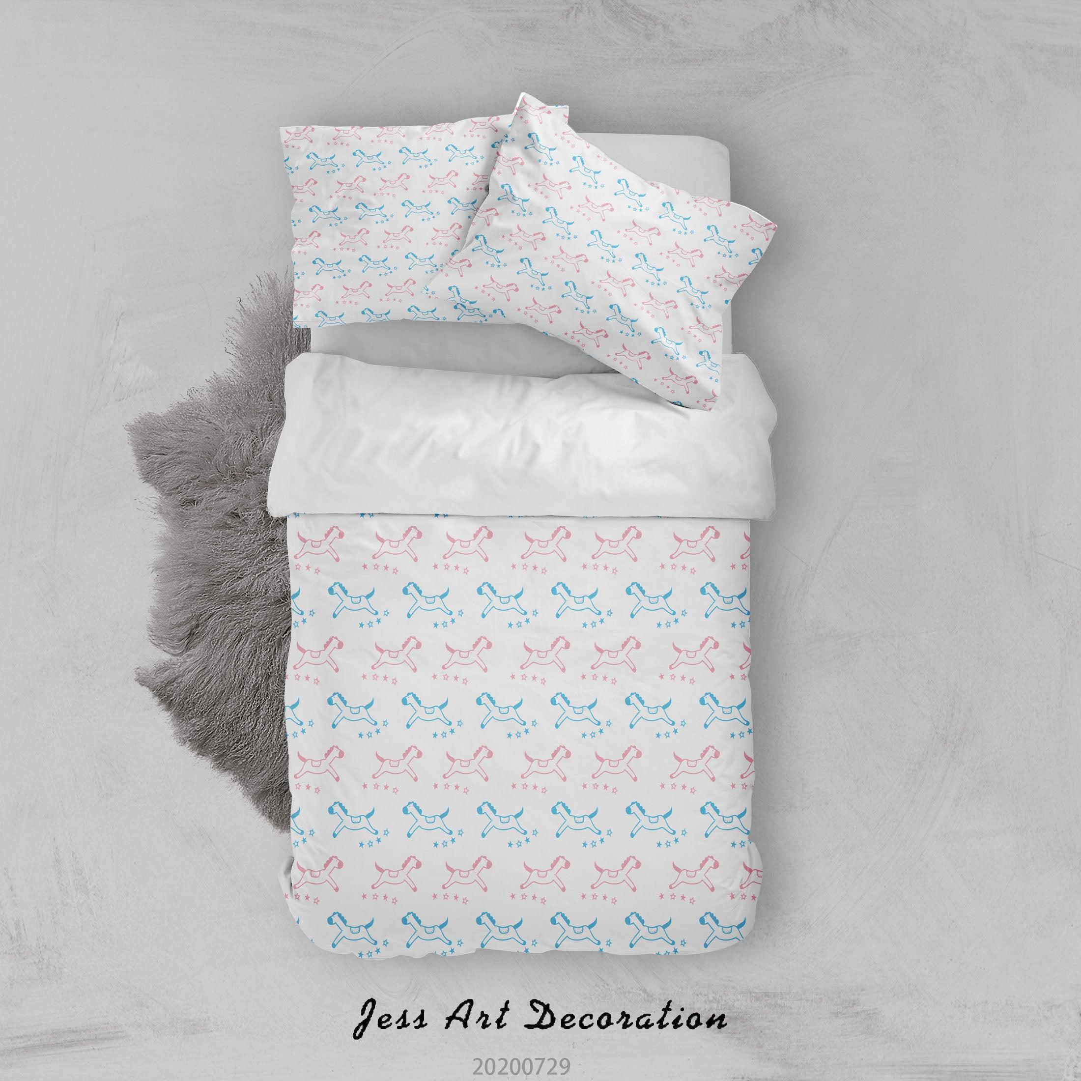 3D Milky Horse Quilt Cover Set Bedding Set Duvet Cover Pillowcases LXL 124- Jess Art Decoration