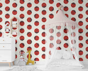 3D Cartoon Ladybug Insect Wall Mural Wallpaper LXL 1452- Jess Art Decoration
