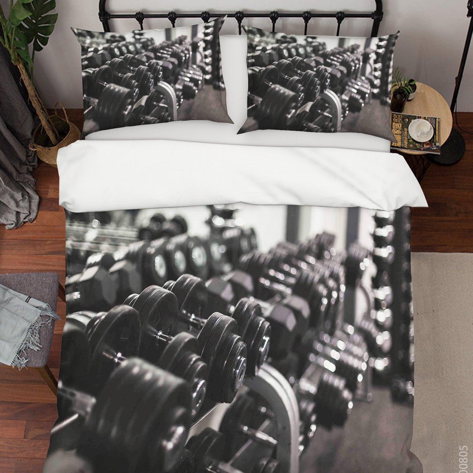 3D Gym Barbell Quilt Cover Set Bedding Set Duvet Cover Pillowcases LXL 305- Jess Art Decoration