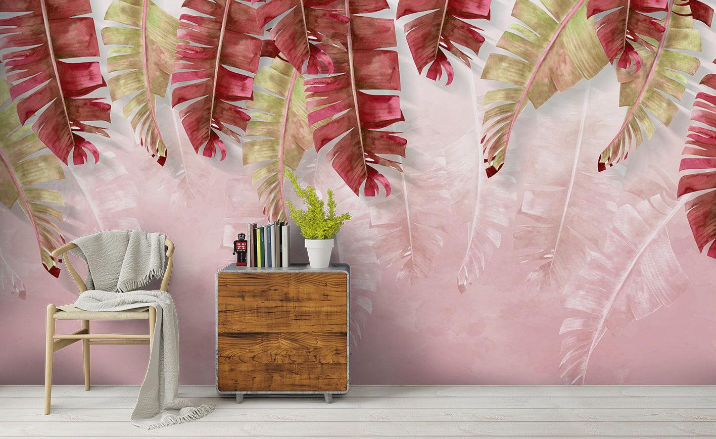 3D Watercolor Red Leaves Wall Mural Wallpaper 45- Jess Art Decoration