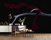3D Antlers Red Ribbon Wall Mural Wallpaper sww 170- Jess Art Decoration