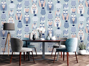 3D Cartoon Blue Penguin Animal Wall Mural Wallpaper LXL 548- Jess Art Decoration
