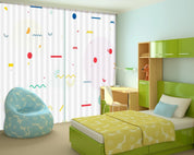 3D Color Geometric Symbols Curtains and Drapes LQH A657- Jess Art Decoration