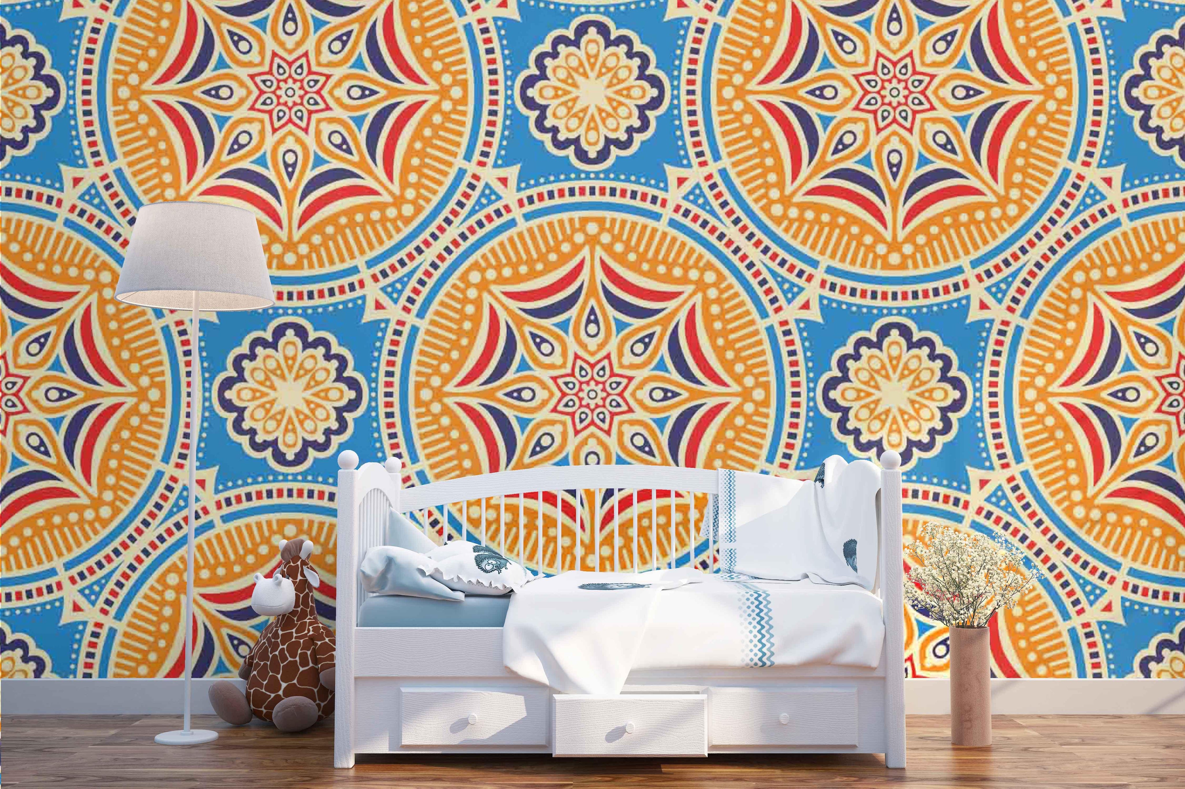 3D Yellow Medallion Wall Mural Wallpaper 133- Jess Art Decoration